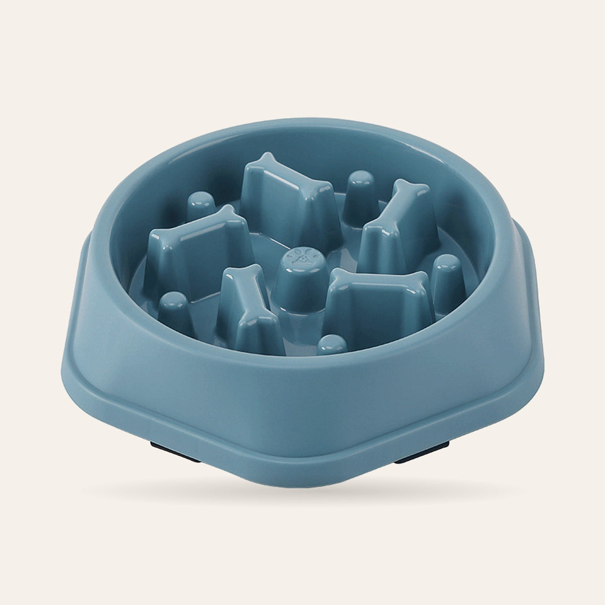 Gamelle anti-glouton bleue aux motifs en forme d'os