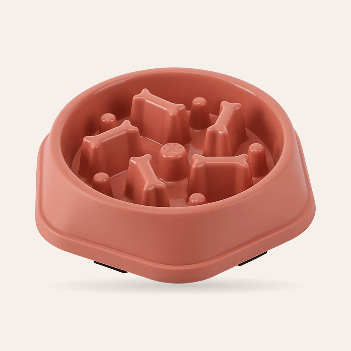 Gamelle anti-glouton corail aux motifs en forme d'os