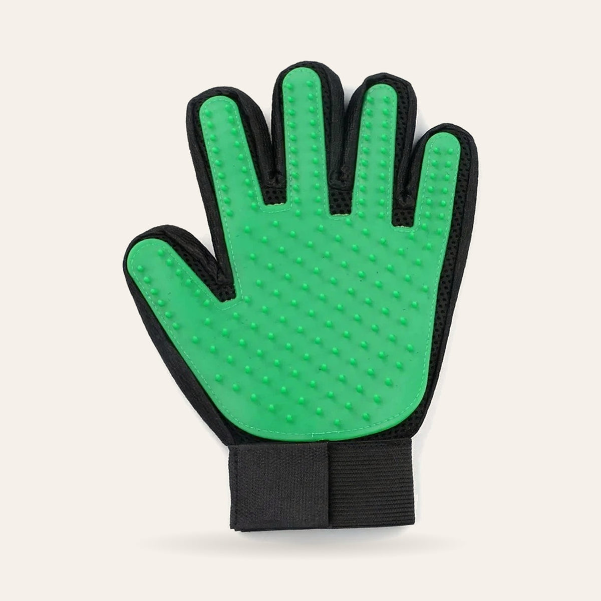 Gant de toilettage vert pour la main gauche