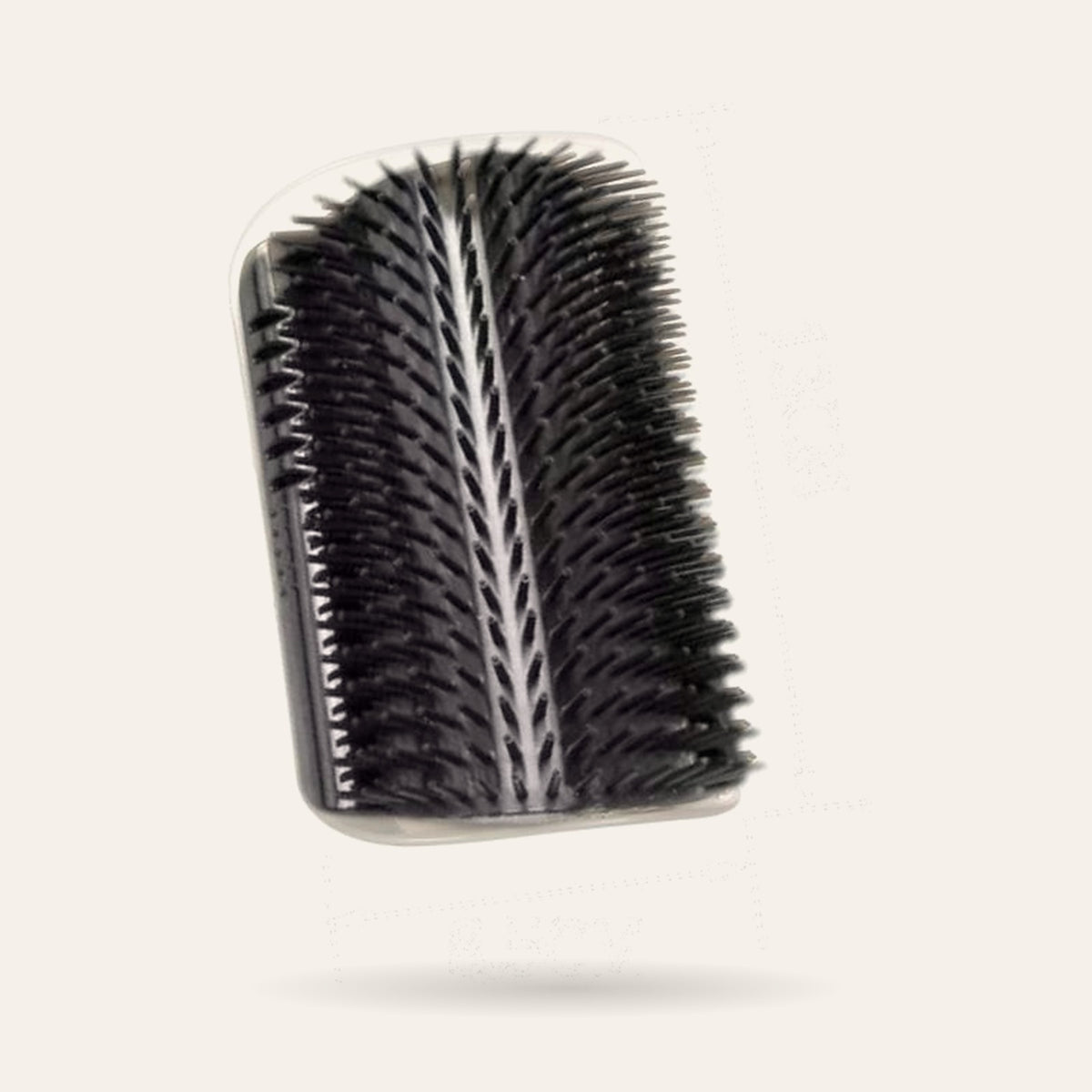 Brosse d'angle de massage noire pour chat