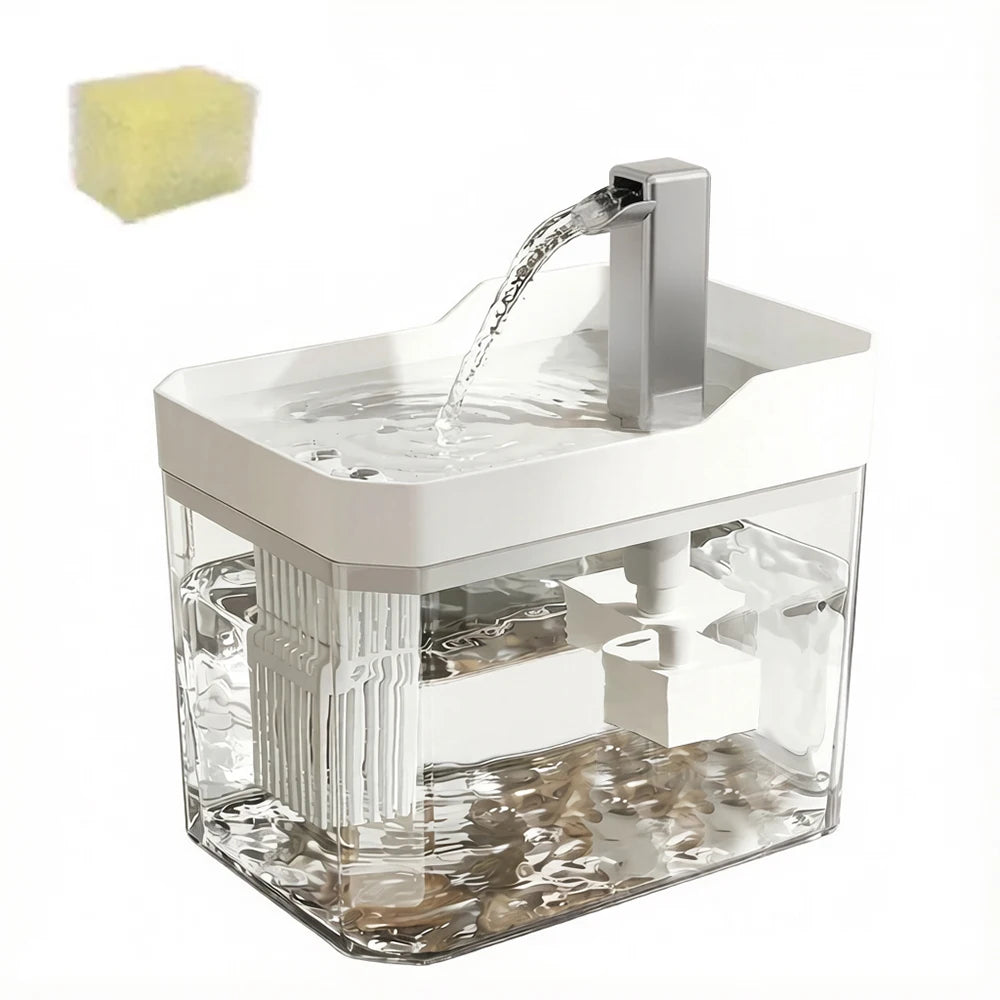Fontaine à eau pour chat, version blanche