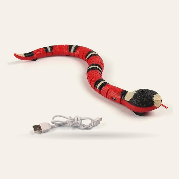 Serpent électrique rouge avec son câble USB